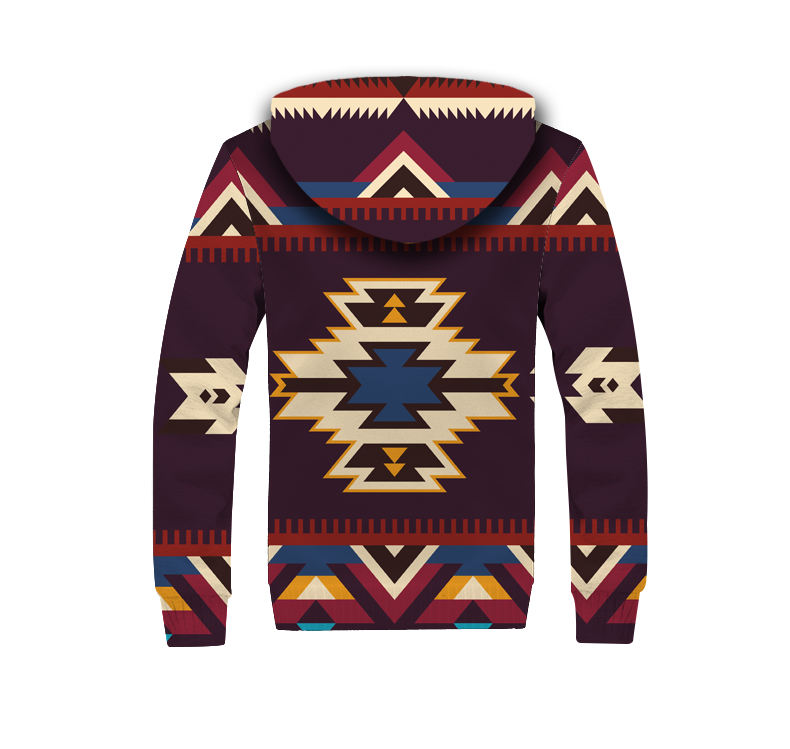 Powwow Storegb nat00736 pattern native 3d fleece hoodie