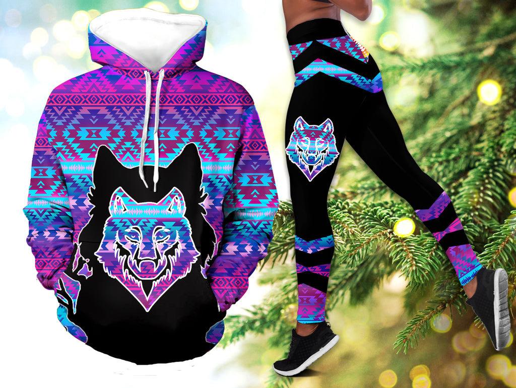 Powwow StoreHLS0099 Pattern  Native 3D Hoodie Legging Set