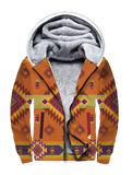 Powwow StoreGBNAT00738 Pattern Native 3D Fleece Hoodie