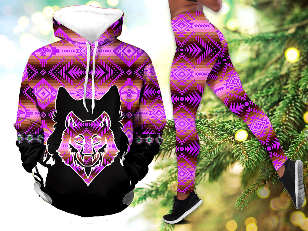 Powwow StoreHLS00111 Pattern  Native 3D Hoodie Legging Set