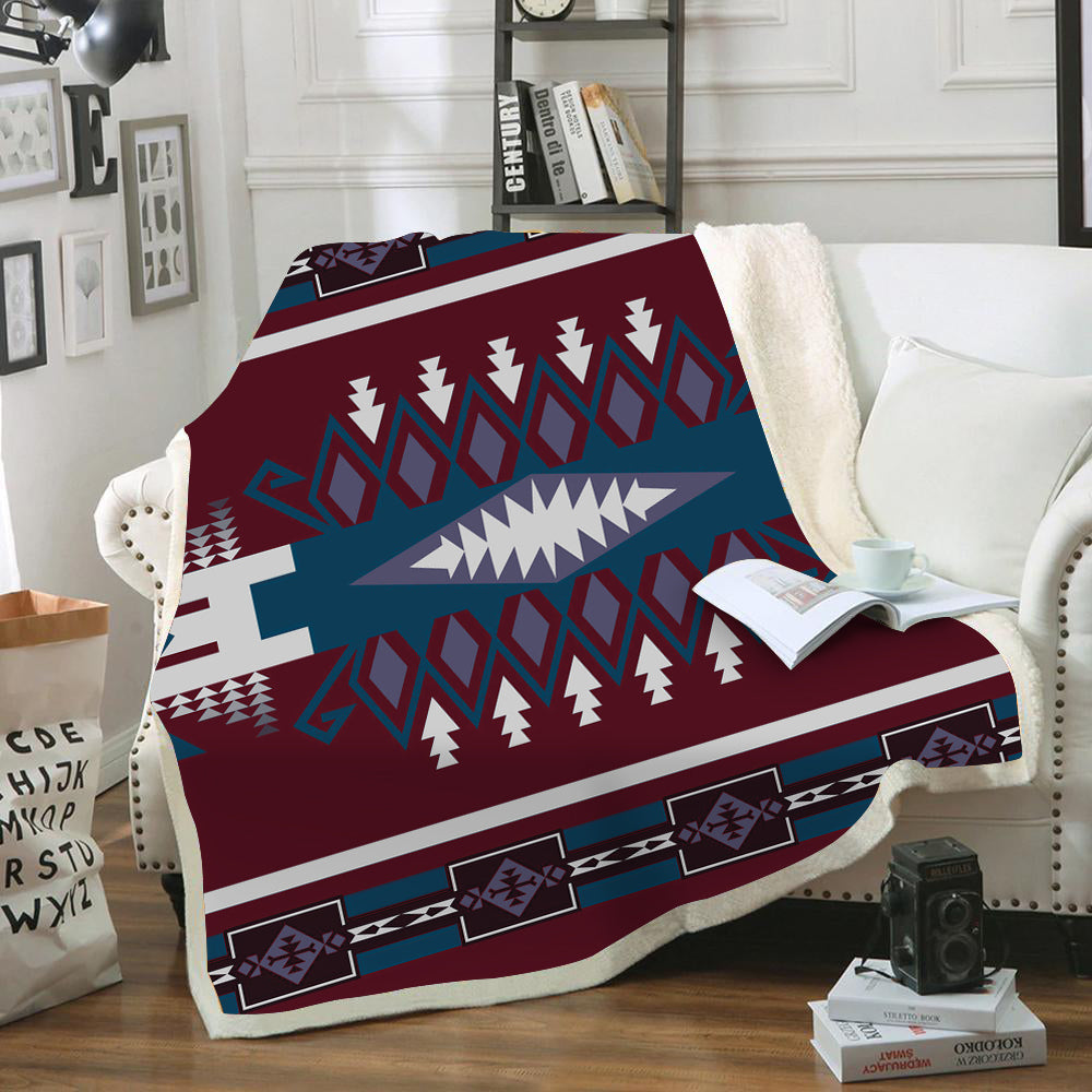 Powwow StoreBLK0064 Pattern Tribal Native Blanket