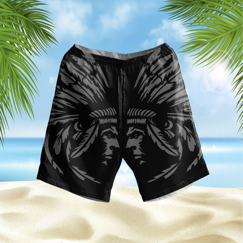 Powwow StoreGBNAT00723  Pattern Native Hawaiian Shorts