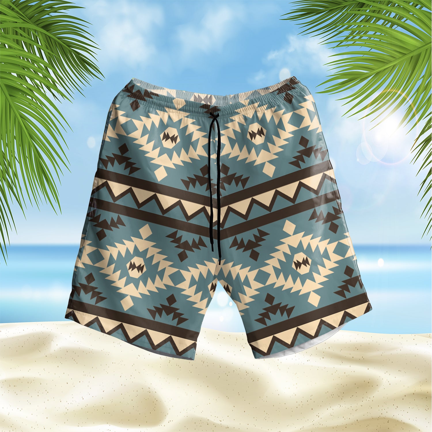 Powwow StoreGBHS00039 Pattern Native Hawaiian Shorts