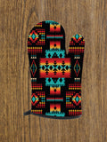 Powwow Store gb nat00046 02 black native tribes pattern native american oven mitts and potholder set