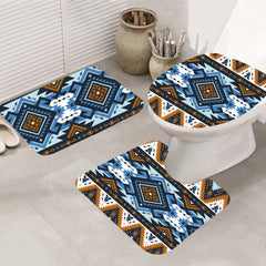 GB-NAT00613 Retro Colors Tribal Seamless Bathroom Mat 3 Pieces