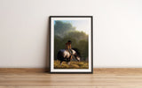 GB-NAT00432 Indian Chief Riding Horse Canvas