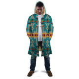 GB-NAT00062-05 Turquoise Tribe Design Native American Cloak
