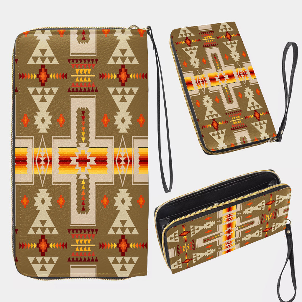 GB-NAT00062-10 Pattern Native Long Portable Wallet