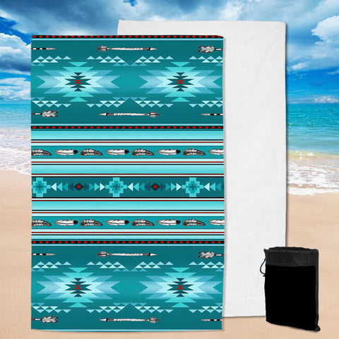 GB-NAT00602  Blue Light Pattern  Pool Beach Towel