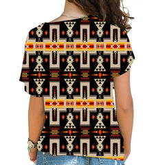 GB-NAT00062-01  Black Tribe Design Native American Cross Shoulder Shirt - Powwow Store