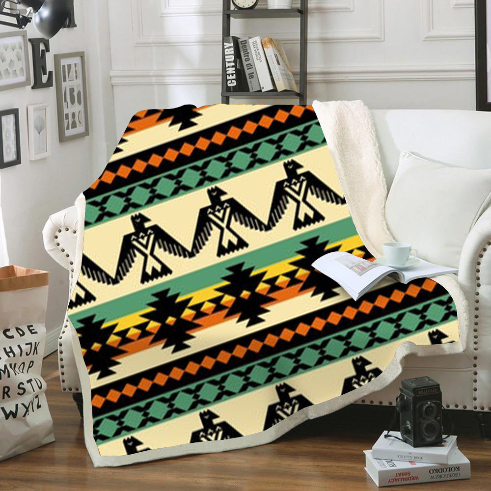 Powwow StoreBLK0052 Pattern Tribal Native Blanket