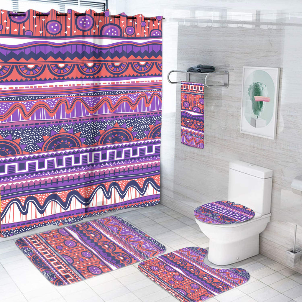 Powwow StoreBS00046 Pattern Native American Bathroom Set