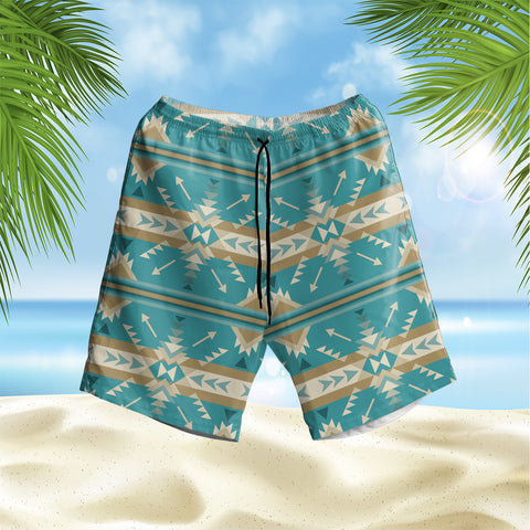 Powwow StoreGBHS00043 Pattern Native Hawaiian Shorts