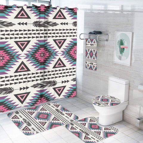 Powwow StoreBS00044 Pattern Native American Bathroom Set