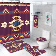 Powwow StoreGBNAT00736  Pattern Native American Bathroom Set