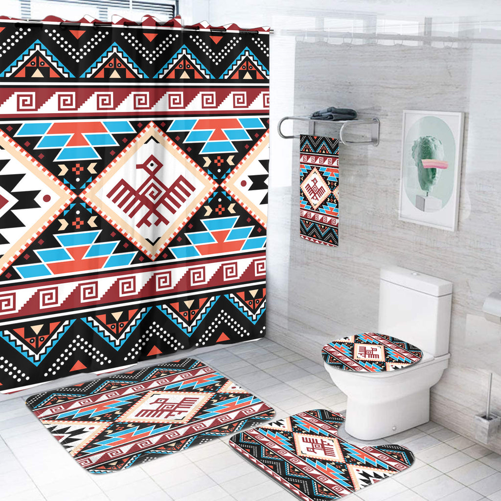 Powwow StoreBS00041 Pattern Native American Bathroom Set