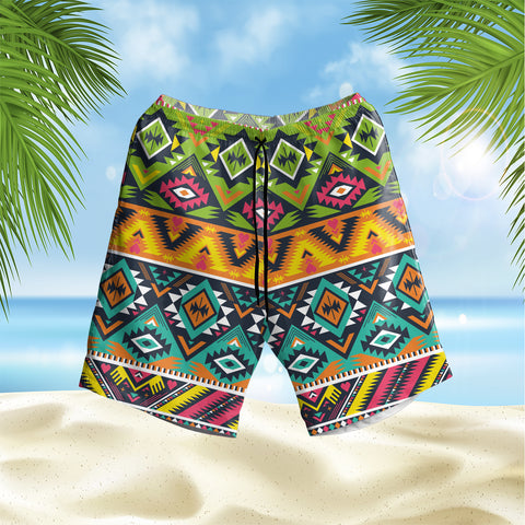 Powwow StoreGBHS00046 Pattern Native Hawaiian Shorts