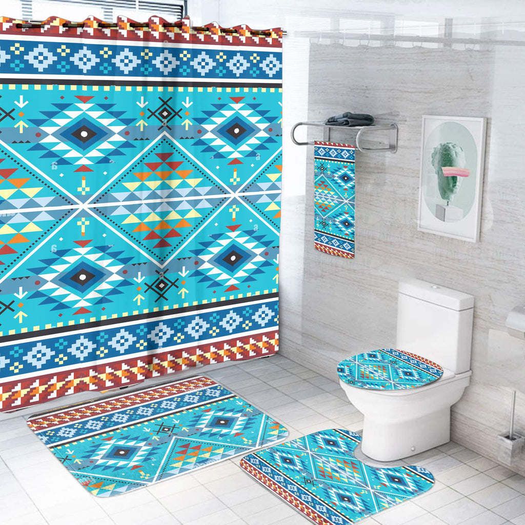 Powwow StoreGBNAT00739 Pattern Native American Bathroom Set