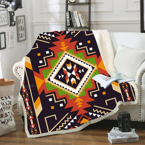 Powwow StoreBLK0053 Pattern Tribal Native Blanket