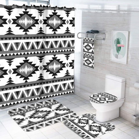 Powwow StoreBS00038 Pattern Native American Bathroom Set