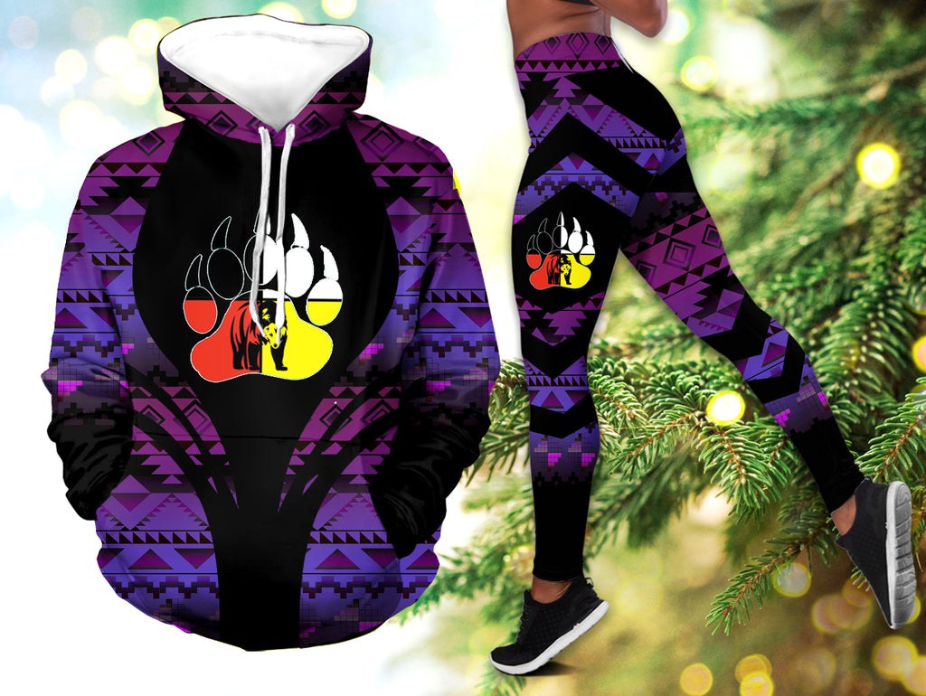 Powwow StoreHLS00124 Pattern  Native 3D Hoodie Legging Set