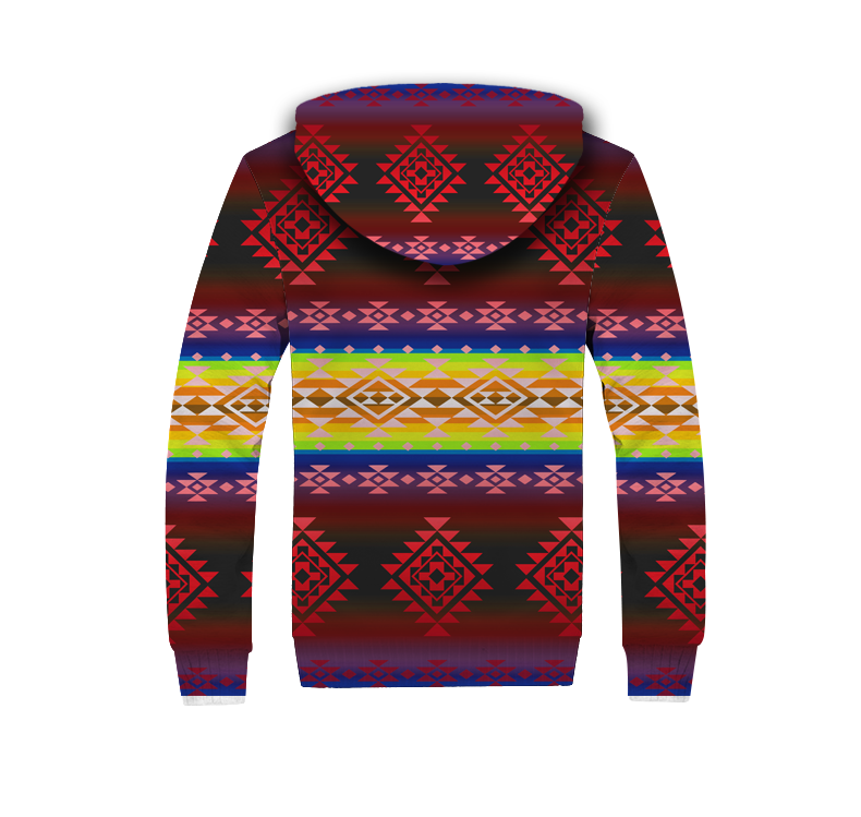 Powwow Storegb nat00680 04 purple light pattern native 3d fleece hoodie