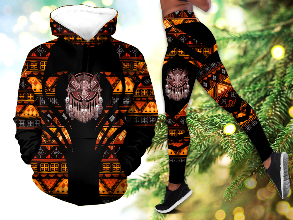 Powwow StoreHLS00338 Pattern Native 3D Hoodie Legging Set