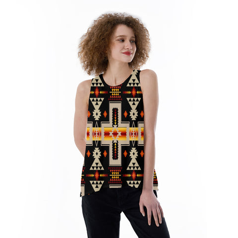 Powwow StoreGBNAT0006201 Native Pattern 3D Loose Open Back Tank Top