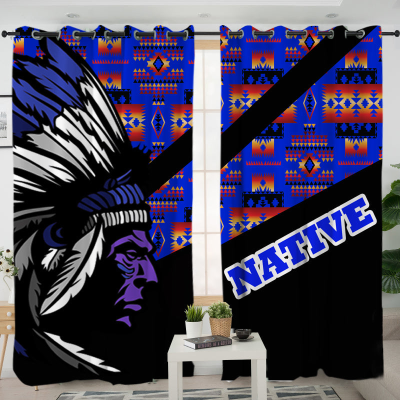 LVR0061 Pattern Native American Living Room Curtain
