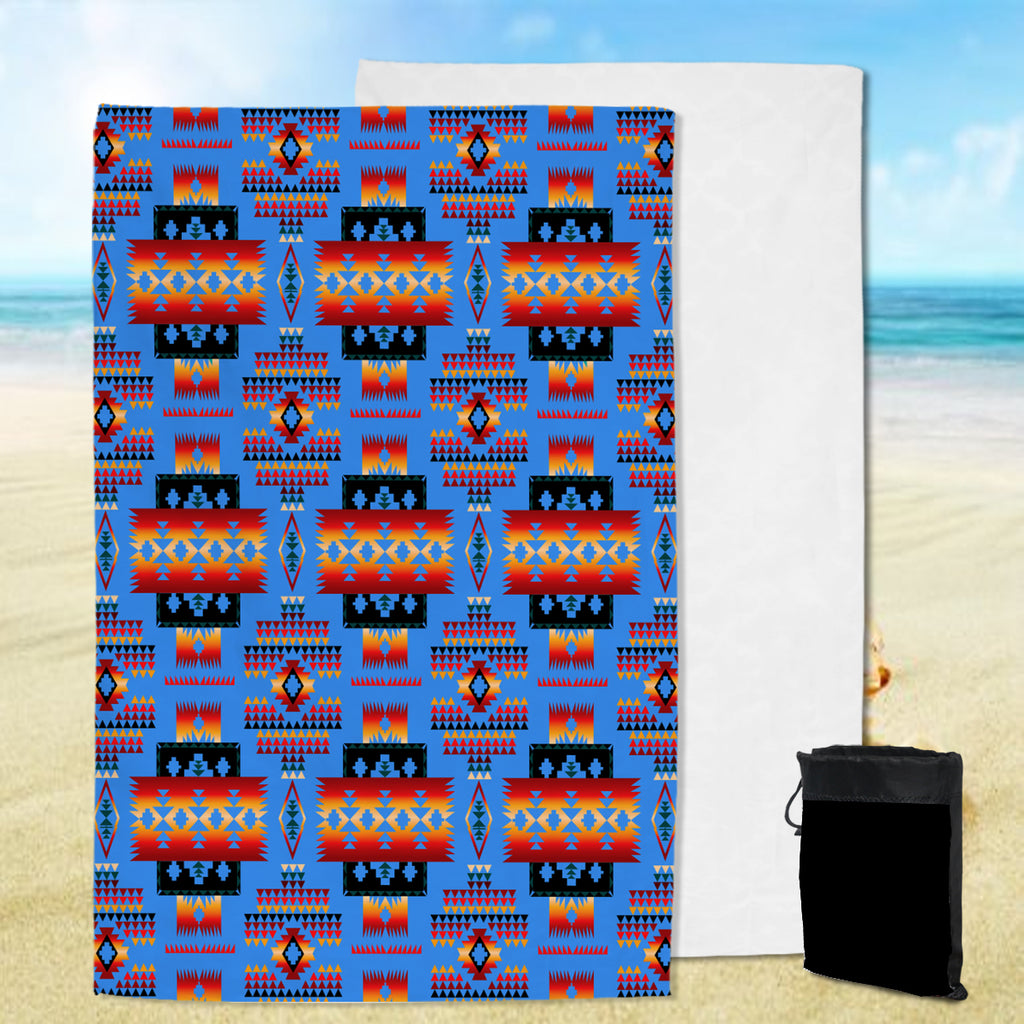 Powwow Store gb nat00046 13 navy tribes pattern native american pool beach towel