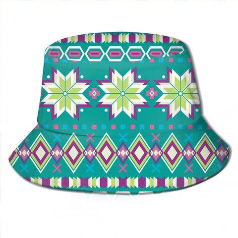 BKH-0003 Light Purple Tribe Design Bucket Hat