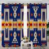GB-NAT00062-04 Navy Design Native Living Room Curtain