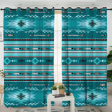 GB-NAT00602   Blue Light Pattern  Living Room Curtain