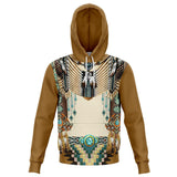 Brown Pattern Breastplate Native American 3D Hoodie GB-NAT00059