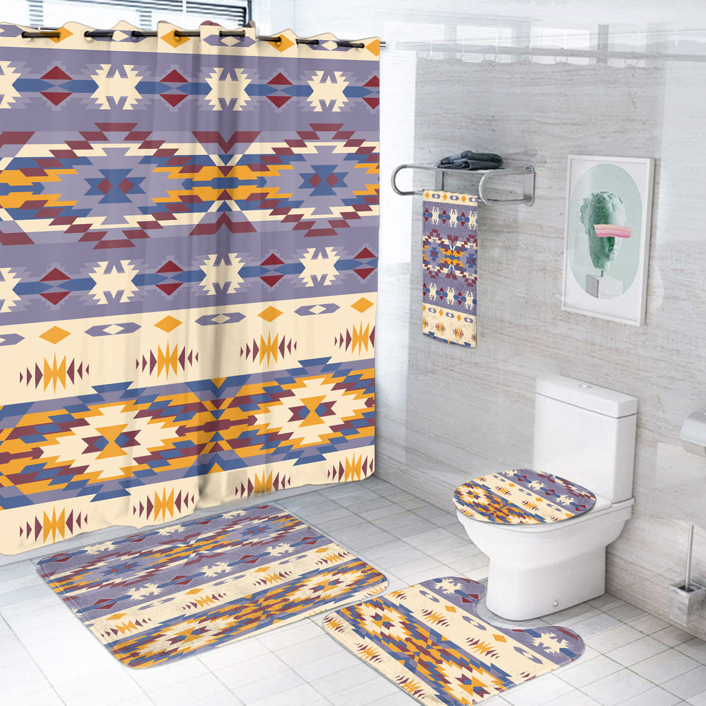 Powwow StoreBS00036 Pattern Native American Bathroom Set