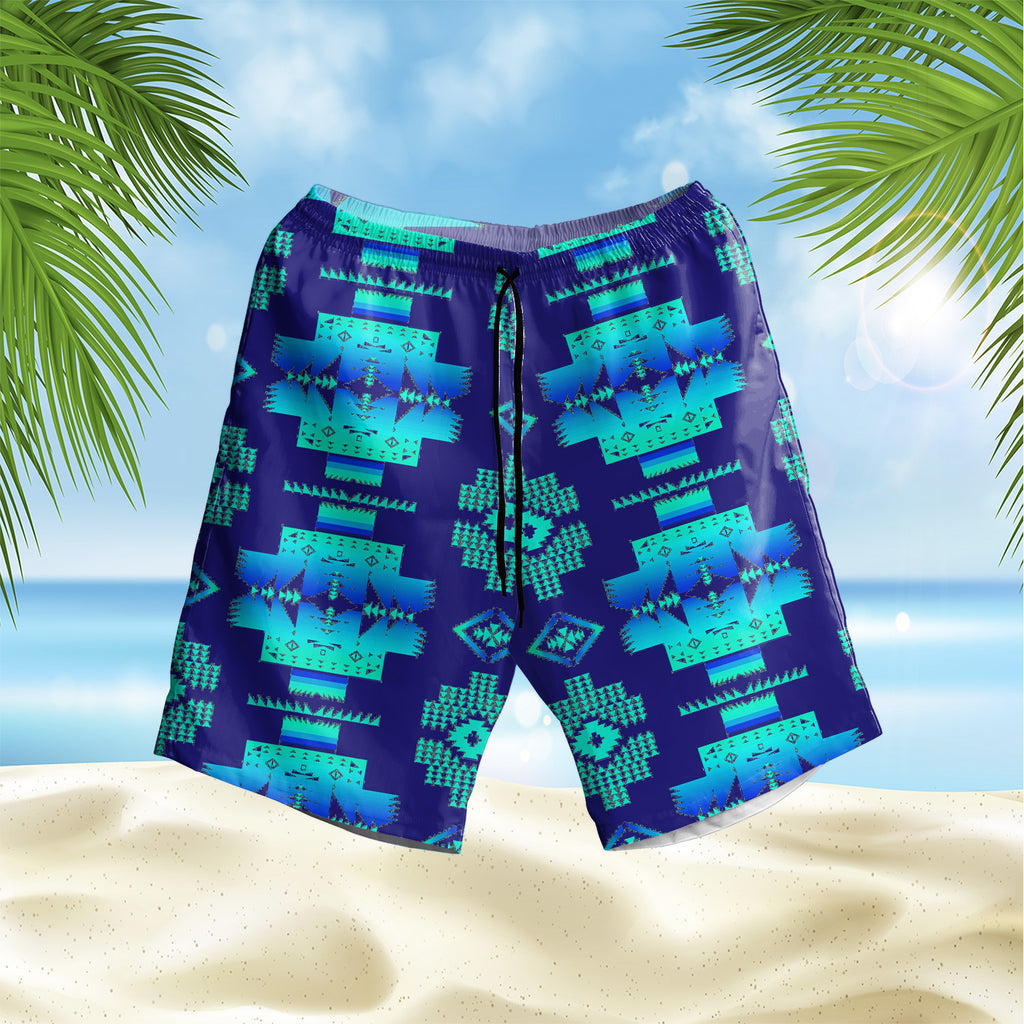 Powwow StoreGBNAT0072012 Pattern Native Hawaiian Shorts