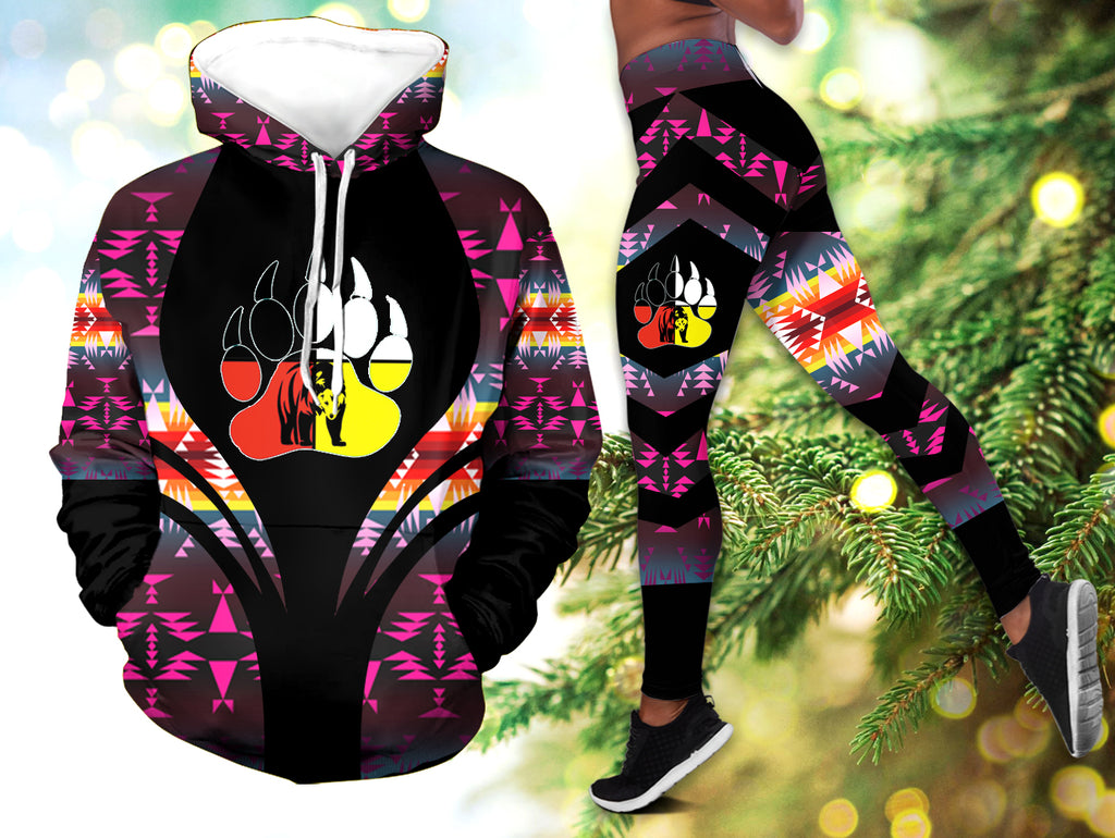 Powwow StoreHLS00127 Pattern  Native 3D Hoodie Legging Set