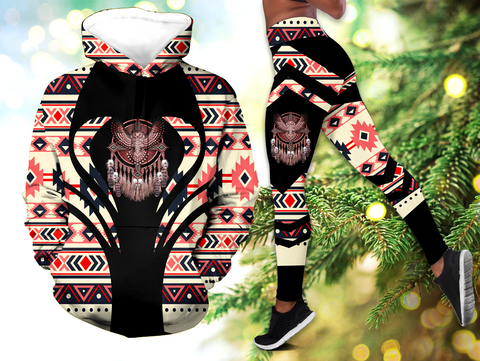 Powwow StoreHLS00335 Pattern Native 3D Hoodie Legging Set