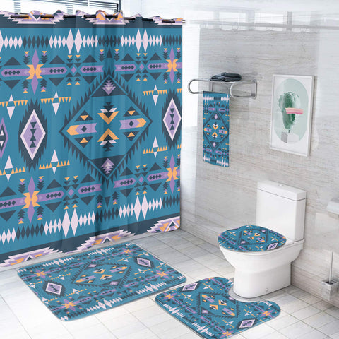 GB-NAT00740 Pattern Native American Bathroom Set