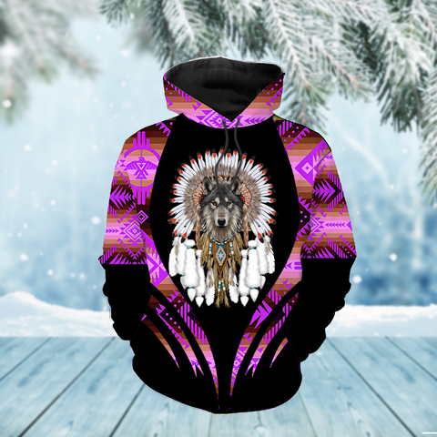 Powwow StoreHD000303 Pattern Native Pride 3D Hoodie