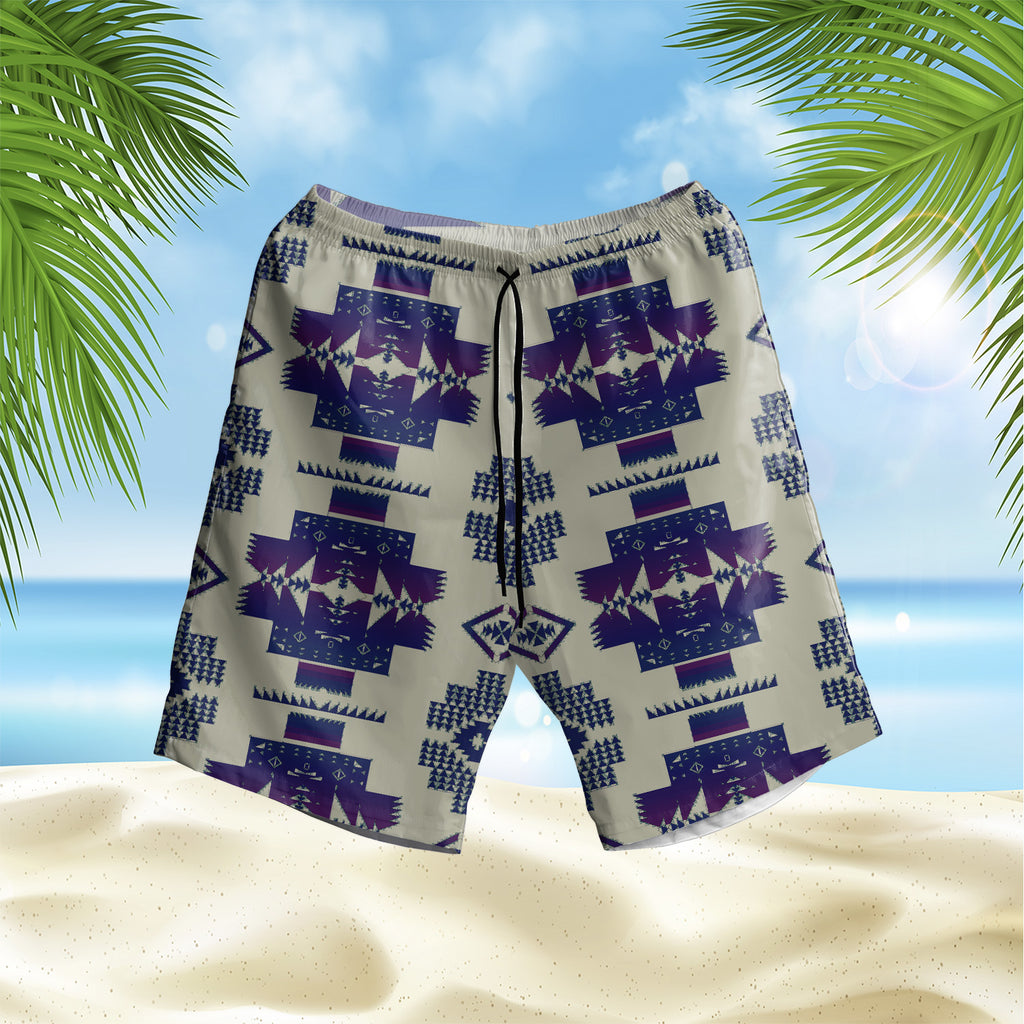 GB-NAT00720-17 Pattern Native Hawaiian Shorts