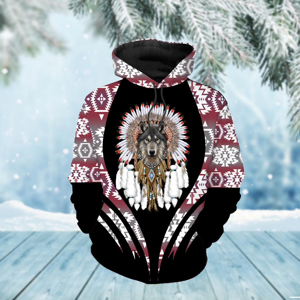 Powwow StoreHD000302 Pattern Native Pride 3D Hoodie