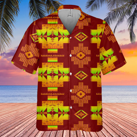 Powwow StoreGBNAT0072016 Pattern Native Hawaiian Shirt 3D