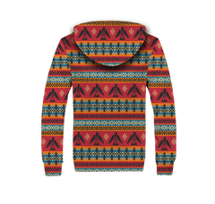 Powwow Storegb nat00029 red thunderbird pattern 3d fleece hoodie
