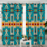 GB-NAT00062-05 Turquoise Design Native Living Room Curtain
