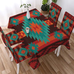 Powwow Store gb nat00611 red geometric pattern tablecloth 1