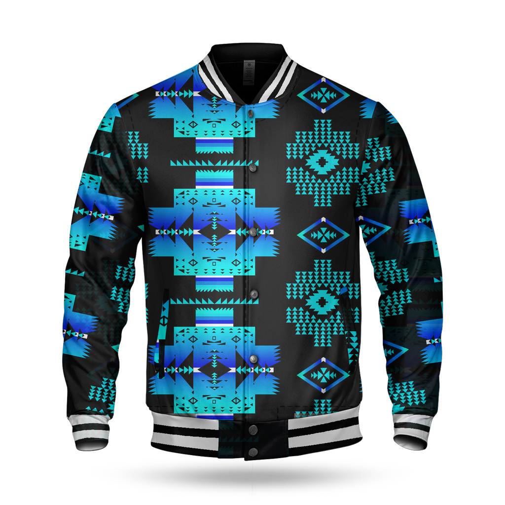 GB-NAT00720-04 Tribes Pattern  Baseball Jacket