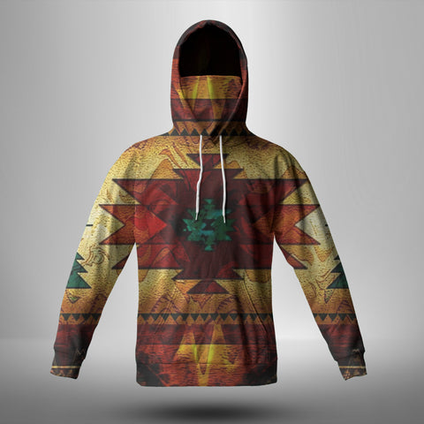 Powwow Store gb nat00068 united tribes brown design native american 3d hoodie with mask