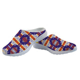 GB-NAT0004 Purple Pattern Native American Mesh Slippers