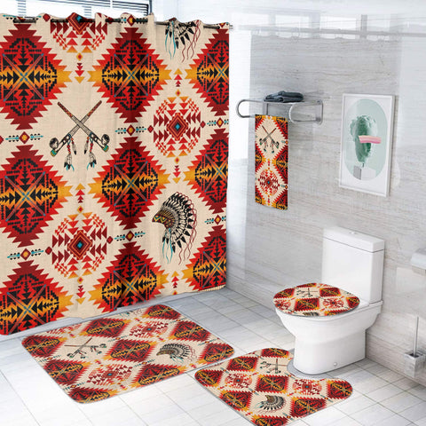 Powwow StoreBS00058 Pattern Native American Bathroom Set